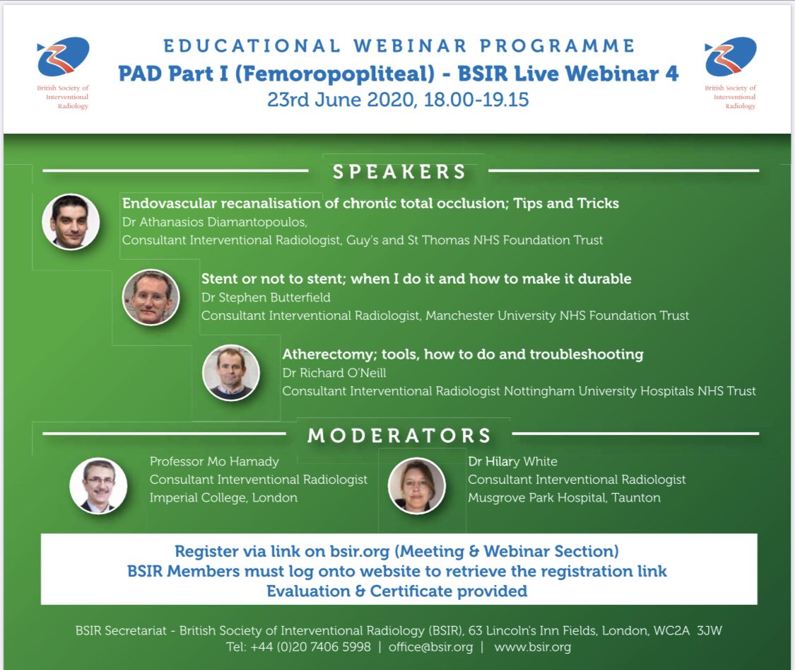 Mo Hamady (@mo_hamady) on Twitter photo BSIR webinars getting even more exciting! <a href="/BSIR_News/">The British Society of Interventional Radiology</a> <a href="/TraineesBSIR/">BSIR Trainees (British Society of IR Trainees)</a> <a href="/_the_SRT/">The Society of Radiologists in Training</a> @GregMakris23 <a href="/Imperial_IR/">Imperial College IR</a> <a href="/WIIGS2/">Women In Image Guided Surgery</a> <a href="/ADiamantop/">Athanasios Diamantopoulos</a> A must attend advanced PAD experts discussion #IRad BSIR webinars getting even more exciting! <a href="/BSIR_News/">The British Society of Interventional Radiology</a> <a href="/TraineesBSIR/">BSIR Trainees (British Society of IR Trainees)</a> <a href="/_the_SRT/">The Society of Radiologists in Training</a> @GregMakris23 <a href="/Imperial_IR/">Imperial College IR</a> <a href="/WIIGS2/">Women In Image Guided Surgery</a> <a href="/ADiamantop/">Athanasios Diamantopoulos</a> A must attend advanced PAD experts discussion #IRad