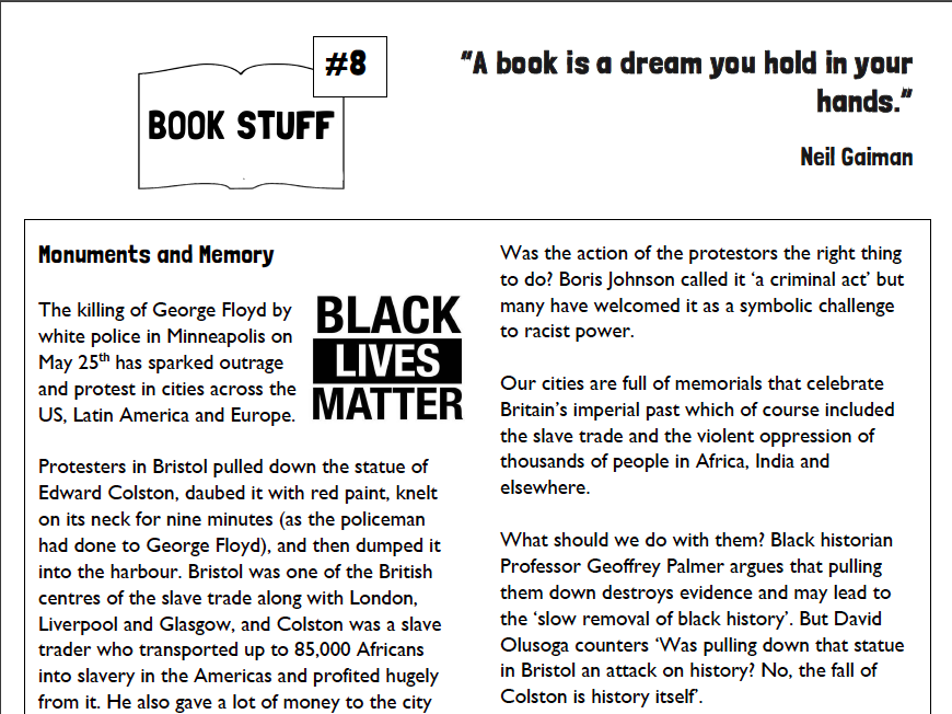 PRG_UK's tweet photo. This week's BOOKSTUFF handout is up on our website now and sent out to all the prisons we work with. Have a look at all the handouts here: https://t.co/KsFIqIdz8M #readingforpleasure #prisonreading https://t.co/W0vArhmvc5