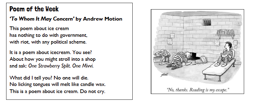 PRG_UK's tweet photo. This week's BOOKSTUFF handout is up on our website now and sent out to all the prisons we work with. Have a look at all the handouts here: https://t.co/KsFIqIdz8M #readingforpleasure #prisonreading https://t.co/W0vArhmvc5