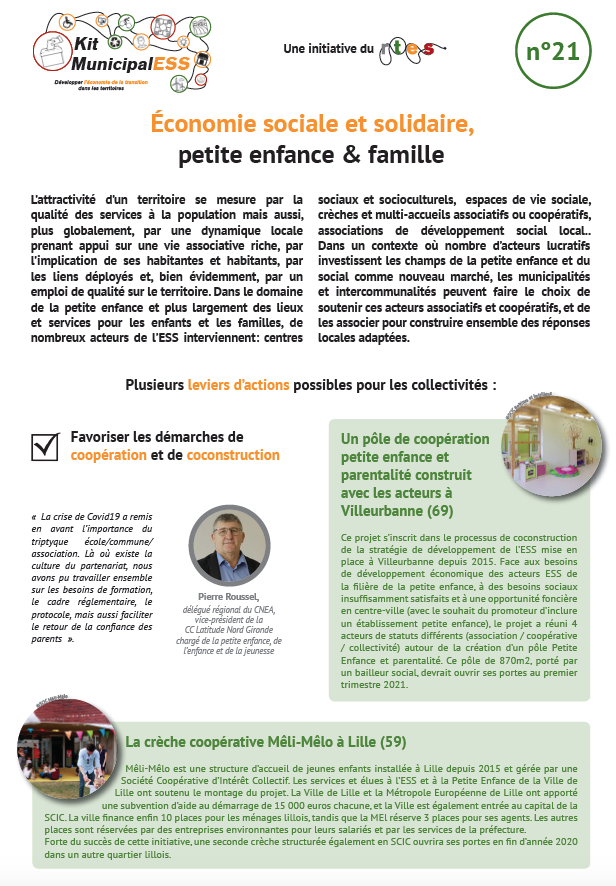 MahelCoppey's tweet photo. 📣Découvrez 2 nouvelles fiches du kit #MunicipalESS du @ReseauRTES 
 ➡️ #ESS, petite enfance &amp; famille 👶
 ➡️ #ESS, gestion des déchets &amp; #economiecirculaire  
https://t.co/Vs0tdyYLjq https://t.co/MtOACKauCe