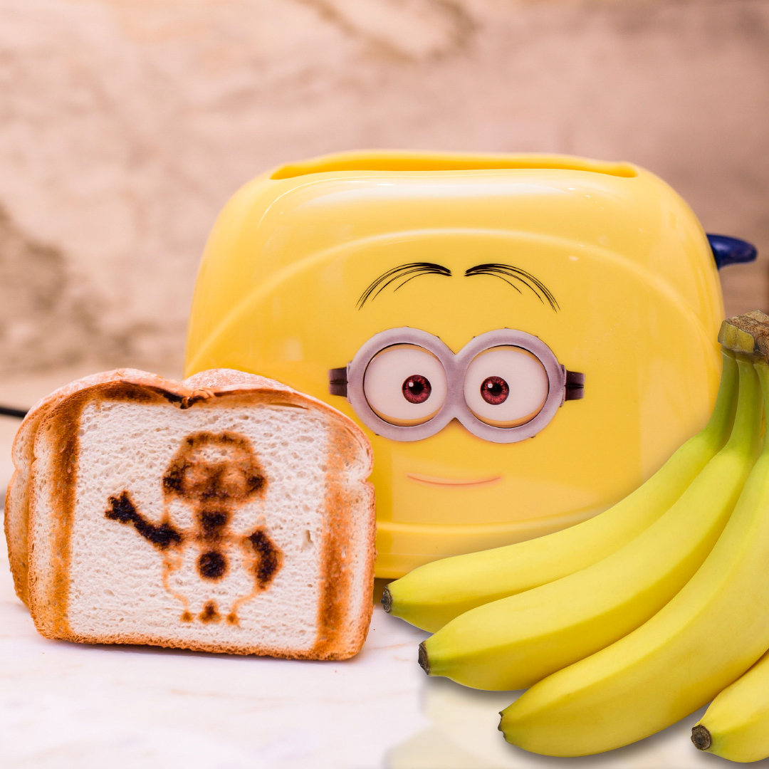 uncannybrands's tweet photo. Dave loves #bananas, so add them to everything you toast! @minions #minions #minonsparty @despicableme #despicableme @unistudios #universalstudios #minionsparty #minionslove #minionstuff #minionsmovie #minionstyle #loveminions #toast #funfood #uncannybrands #thatsuncanny https://t.co/ZH3XlL6uWG