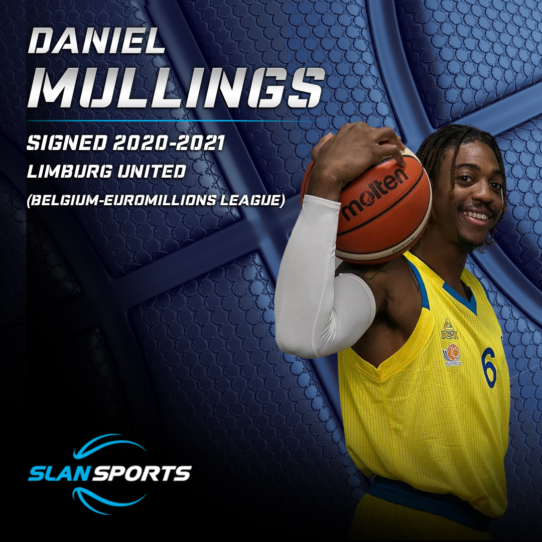 Daniel Mullings inks new 1 yr deal w/ <a href="/LimUtd/">Hubo Limburg United</a> in Belgium <a href="/EuroMillionsBL/">EuroMillions Basketball Cup</a> for 20-21 season. The Scarborough, Ontario native &amp; <a href="/nmsu/">New Mexico State</a> product is coming off a monster yr in Israel's National League, where he avged 20.4 pts, 7.4 rebs, 2.8 asts and a league-leading 3.6 stls in 32 mpg.