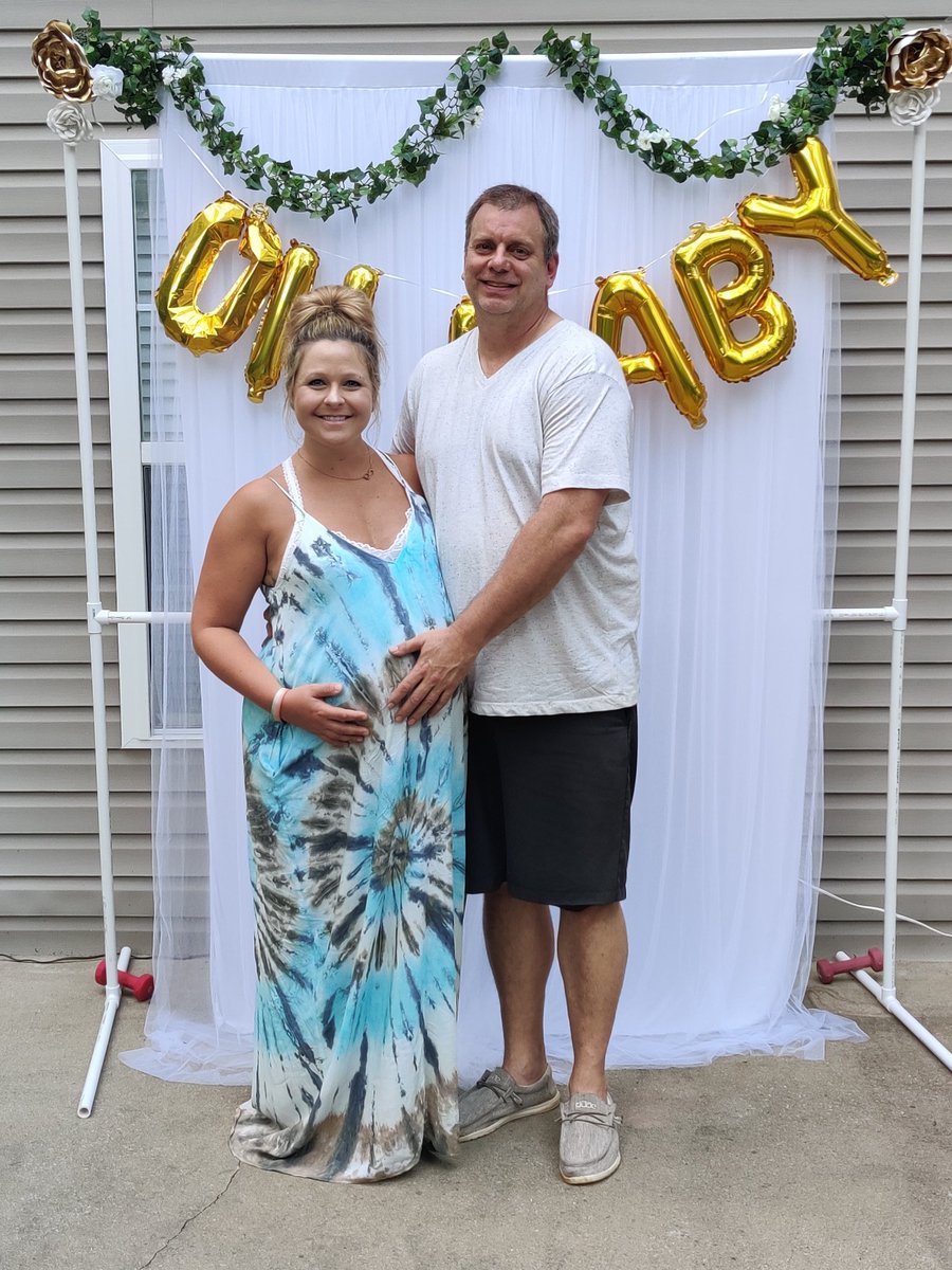 CardwellsClass's tweet photo. A few very pregnant pictures with my sweet hubs, best friends/colleagues, and Baby C 👣 Seven more weeks and we'll be adding one to the @WEMSNews family! 💙💛 #33weeks #ohbaby https://t.co/Pk2rcrsP3f