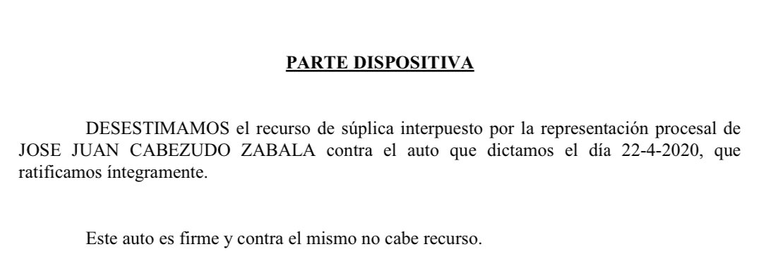 La Audiencia Provincial de Guipúzcoa desestima el recurso de #KoteCabezudo contra la prórroga de su prisión provisional. Seguirá en la carcel hasta ser juzgado por la causa principal. 
Feliz por todas esas mujeres valientes que tengo el privilegio de defender.
#JusticiaPoetica