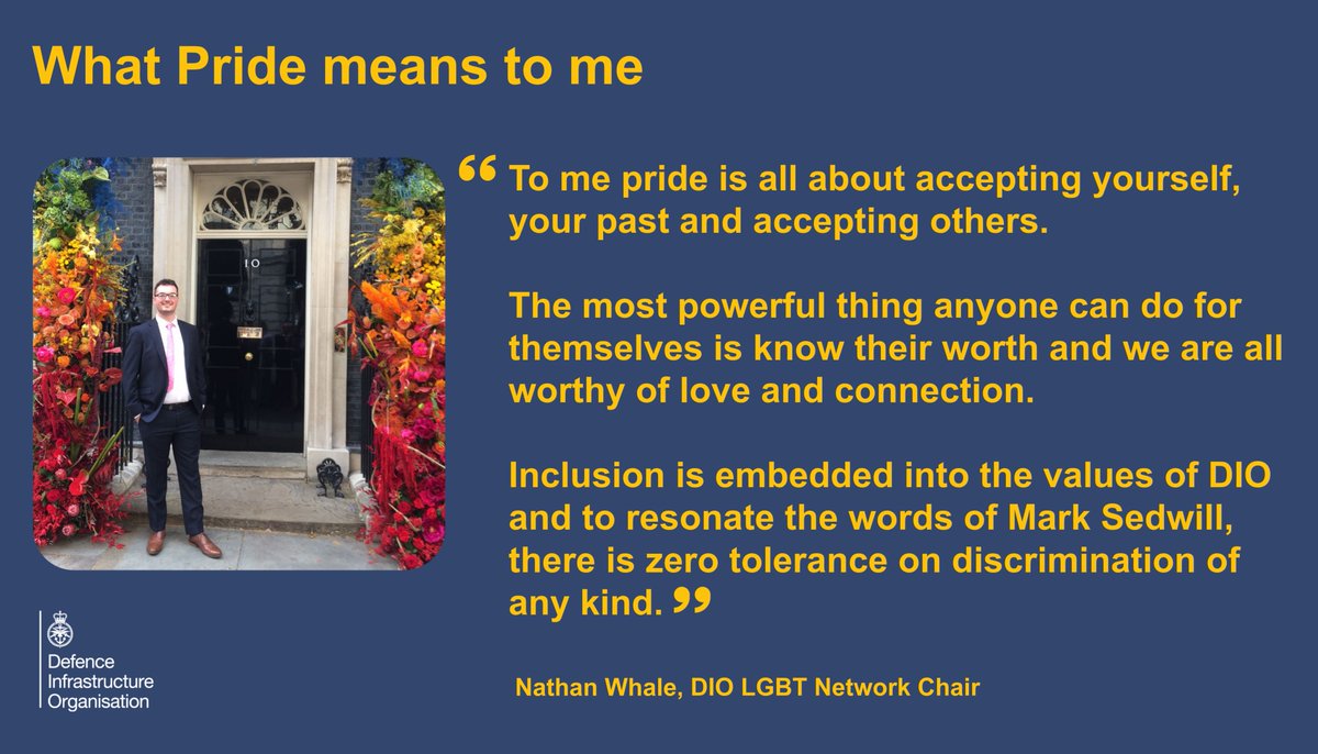 June is #Pride month 🏳️‍🌈 and DIO has an LGBT network who support staff, make sure the workplace is inclusive and share information to help educate, inspire and encourage people to be themselves and proud of who they are. #DiversityInDefence @PrideInDefence