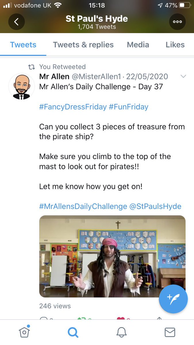tamesidessp's tweet image. The first borough virtual award for the School Games goes to @StPaulsHyde with the amazing Mr Allen regularly setting challenges- sometimes in fancy dress. Well done!! #virtualchallenges