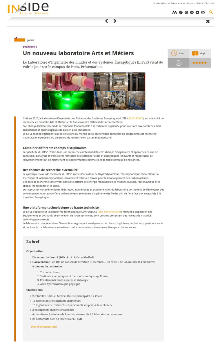 Un article consacré au @lifse_am sur Inside! Magazine en ligne des personnels de <a href="/ArtsetMetiers_/">Arts et Métiers - ENSAM</a>