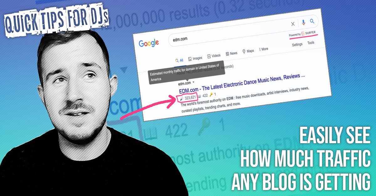 Quick Tip for DJs... are you getting a bunch of press requests from blogs but not sure which ones are worth your time? Use this simple #SEO browser tool to see how much #webtraffic they are getting!

Try it &gt; bit.ly/advice-for-DJs…