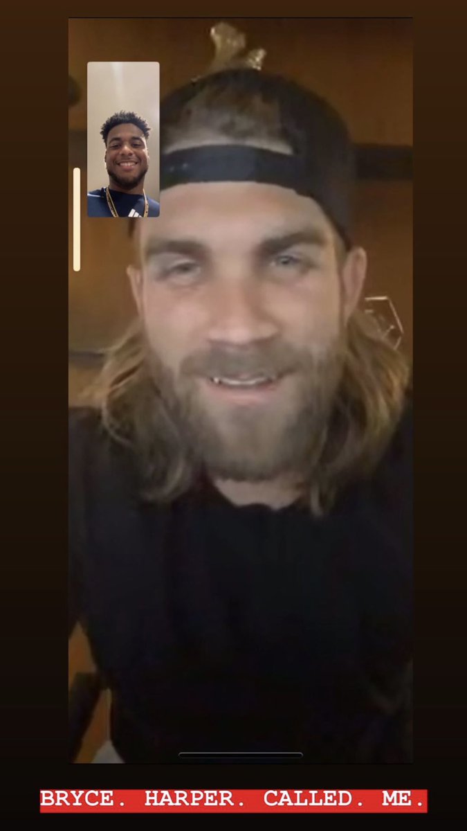 JClarkNBCS's tweet photo. How cool is this?

Looks like Bryce Harper has called all the Phillies draft picks to welcome them to the team

Surprising the kids on FaceTime

Baron Radcliff

“Bryce. Harper. Called. Me”
📸 @baronradcliff https://t.co/lnp0J6kU8l
