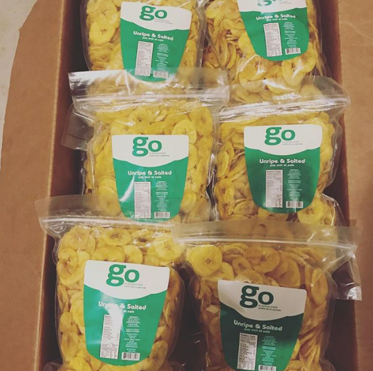 creativesolHQ's tweet photo. #GoChip GLOW UP! 🍌 🐒 #BeforeandAfter Jean from our design team had so much fun creating the packaging for these Canadian-Made naturally sweetened Go Plantain Chips! #GoChips https://t.co/FtrvTWVKg4