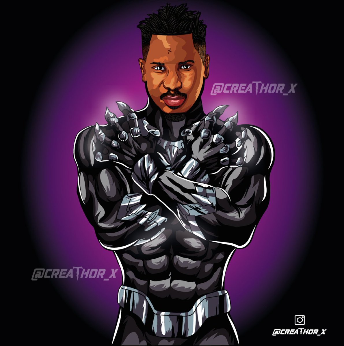 El_Bekri_'s tweet photo. @dip_doundouguissofficiel Into black panther character with digital art tablette🔥💯. :
:
#creativart #blackpanther #blackpanthercharacter #dopeblackart #dipdoundouguiss
#adobeillustrator https://t.co/6kGQQuBZGu