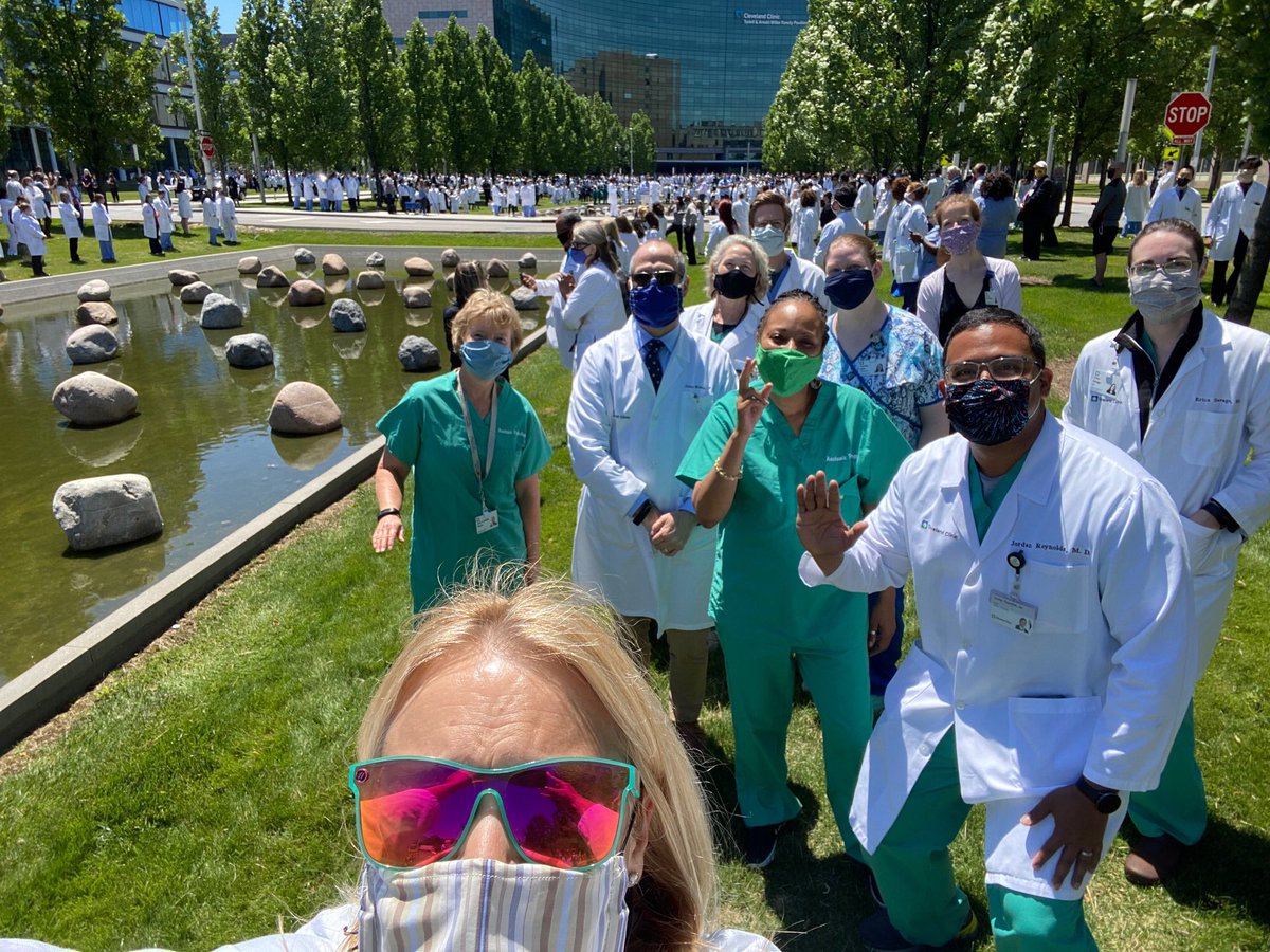 Appreciative of the support from my colleagues and Cleveland Clinic #WhiteCoatsForBlackLives