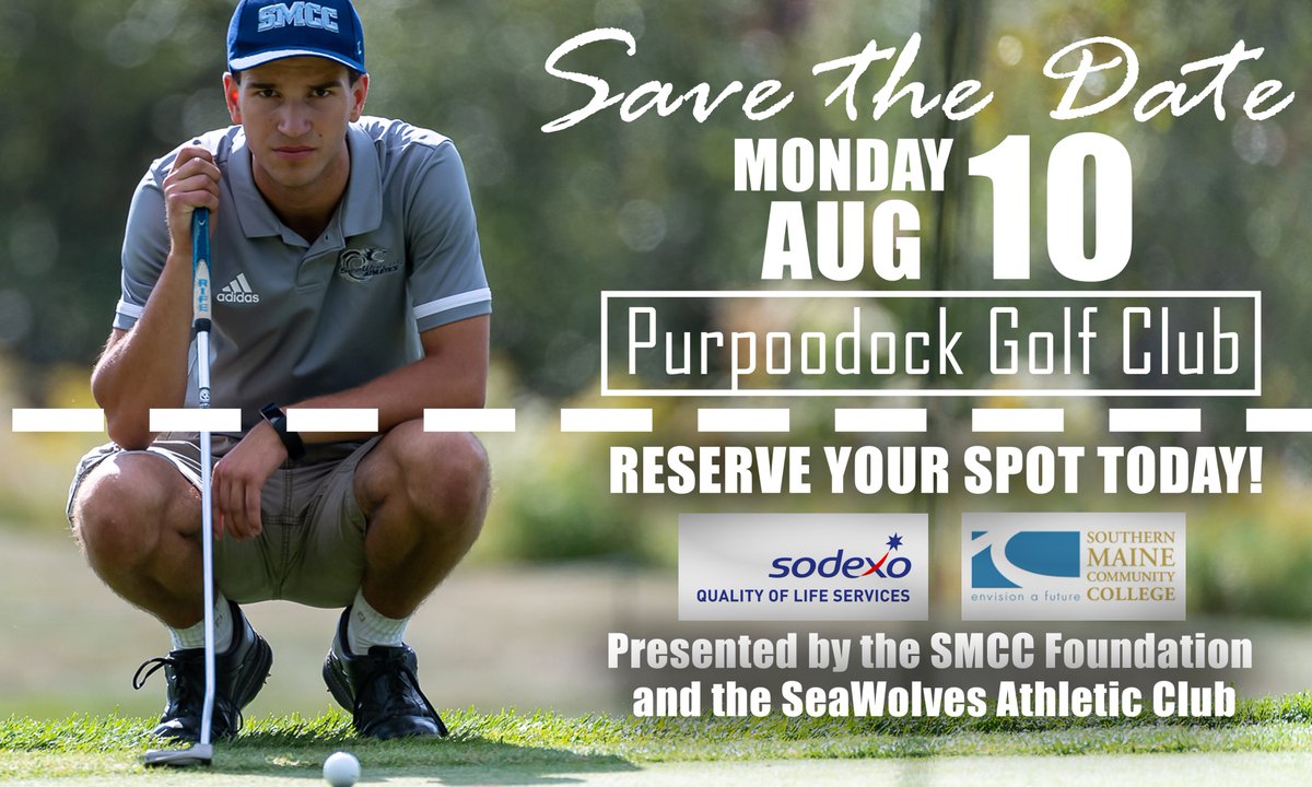 SMCCseawolves's tweet image. SMCC Athletics is excited to announce its 16th annual SeaWolves Golf Tournament is a go at Purpoodock Golf Club under new format changes! Click the link below to review and REGISTER ONLINE. We look forward to your support and seeing you on the course!
.
southernmaine.prestosports.com/information/20…