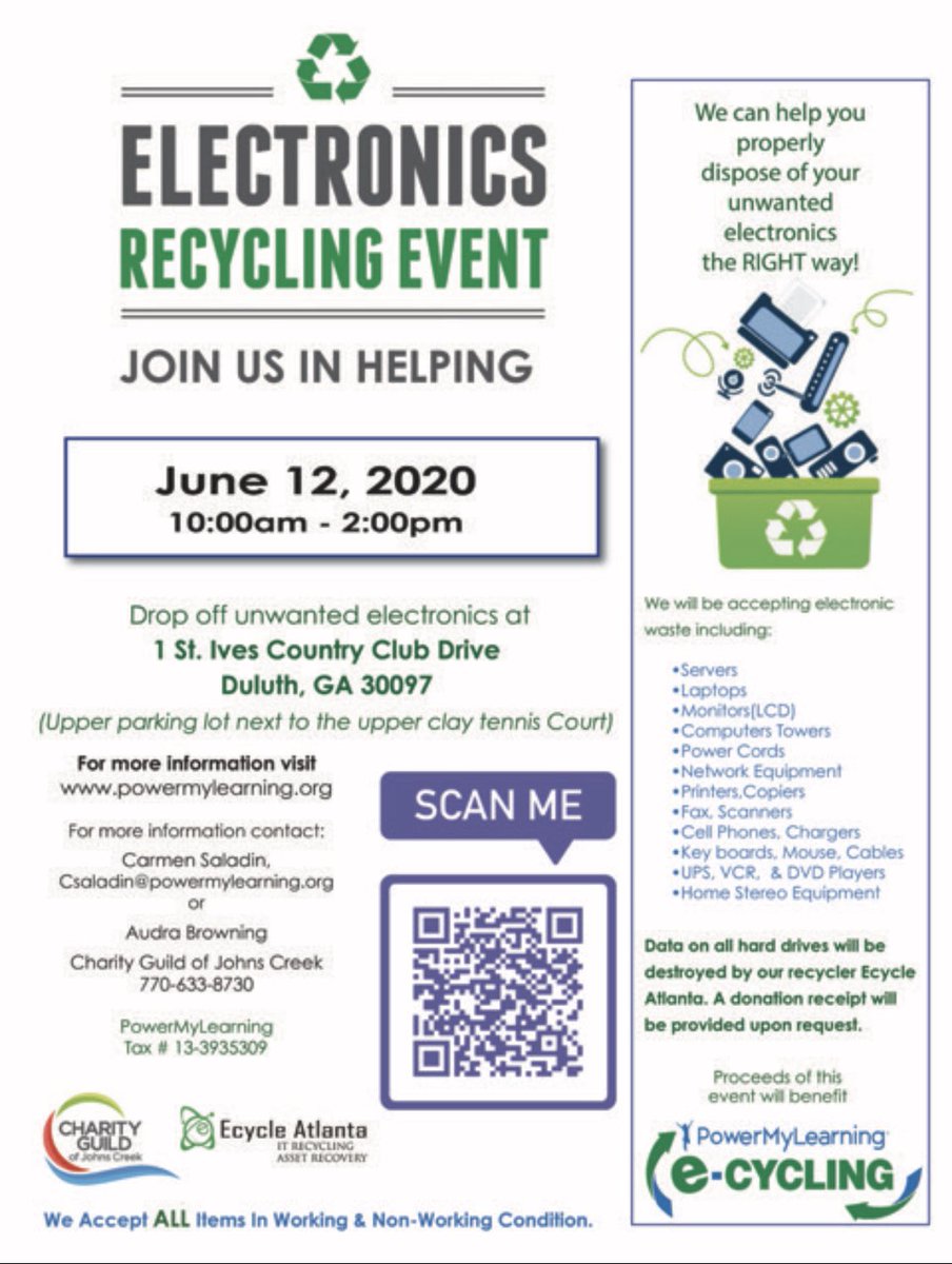 Helping close the digital divide with <a href="/PowerMyLearning/">PowerMyLearning</a> today!  Please stop by St. Ives Country Club and donate your electronics until 2!