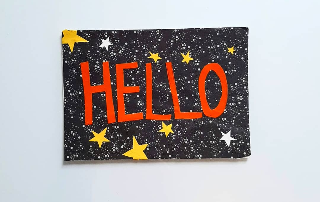 KScribing's tweet photo. I've been making postcards for friends, just to say hello. It's good to say hello 🖐📮🌤 #collage #postcard #lockdownArt https://t.co/2HhnBUfzjJ