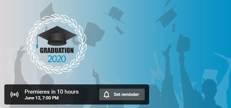 Congratulations to the WCCHS Class of 2020!

The Virtual Graduation Ceremony is scheduled to be broadcast beginning at 7 PM tonight, Friday, June 12. We have posted the link and the Commencement program on the home page of our website at d94.org.