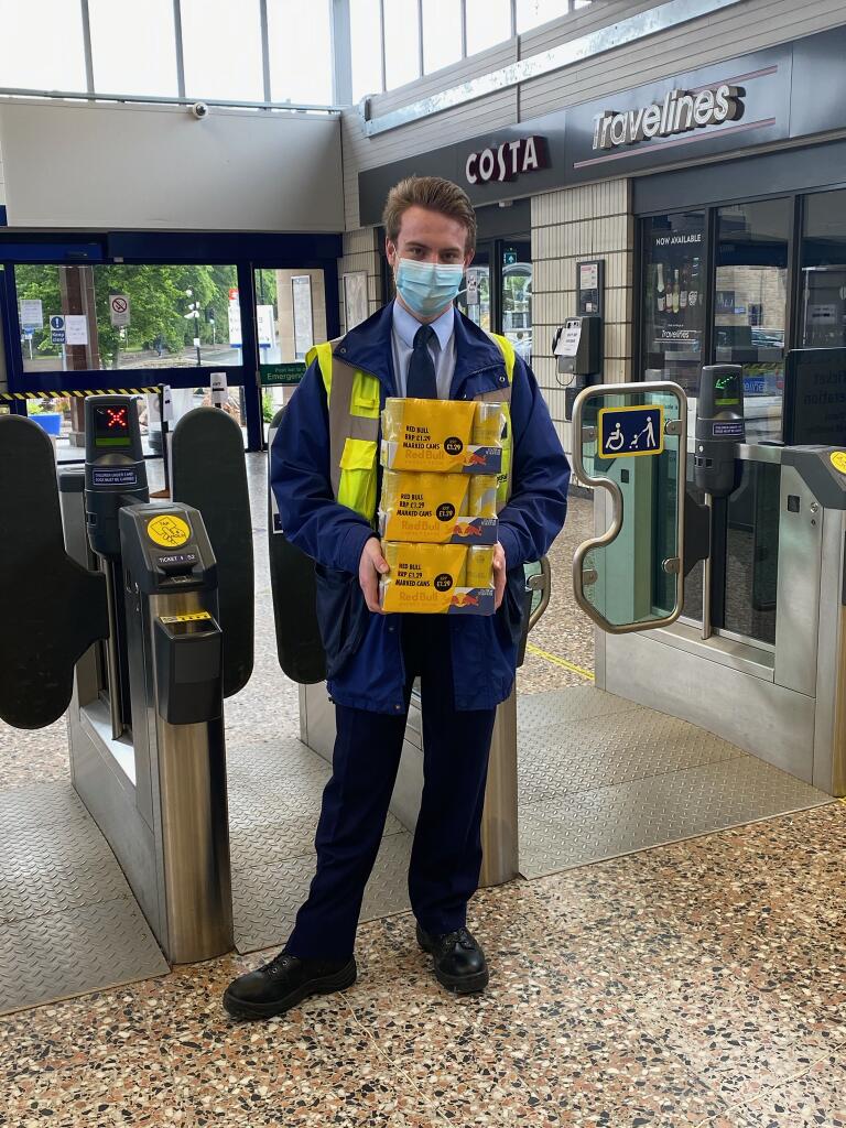muchtydave's tweet photo. Forgot to post this! @redbull kindly donated arround 15 packs (I forgot to count) of it's Tropical edition energy drink to us at Perth Station. Nice way of saying Thank You for our work during this pandemic. #perthstation #redbull #thankyou https://t.co/lVJyqEO28R