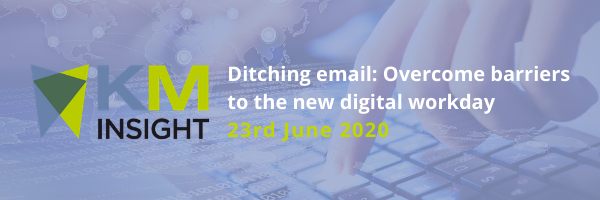 Andrew Pope will be holding an online training session specifically designed for KM team leaders. 

Discover how KM leaders can build trust within virtual teams and discuss tactics that will help you move away from using email.

Book now: bit.ly/3cTxrxx