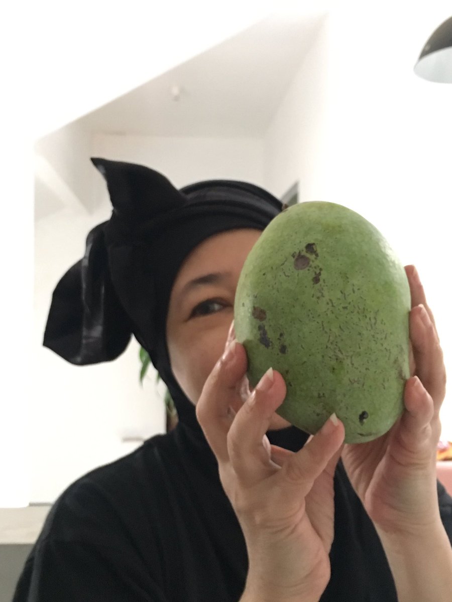 Kimercya's tweet photo. Perfect imperfection. Mangga #manalagi dari pohon sendiri. Satu buat #codot, satu buat empunya 😹😊 Berbagi 😀 https://t.co/R9OqamdgxY