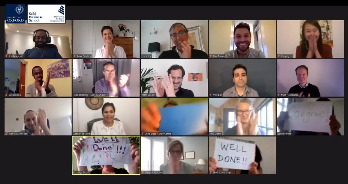 SkollCentre's tweet photo. Announcing the winners for the 2020 #SkollVentureAwards 🎉 in a surprise twist, the prize has been awarded to two ventures!

🏆 @JamiiLife and @wazitalk have won £22,000 each
🏆 JamiiLife also win the Audience Vote and another £6,000

Well done to our winners and finalists!! 👏👏 https://t.co/4hx2i1cwdg