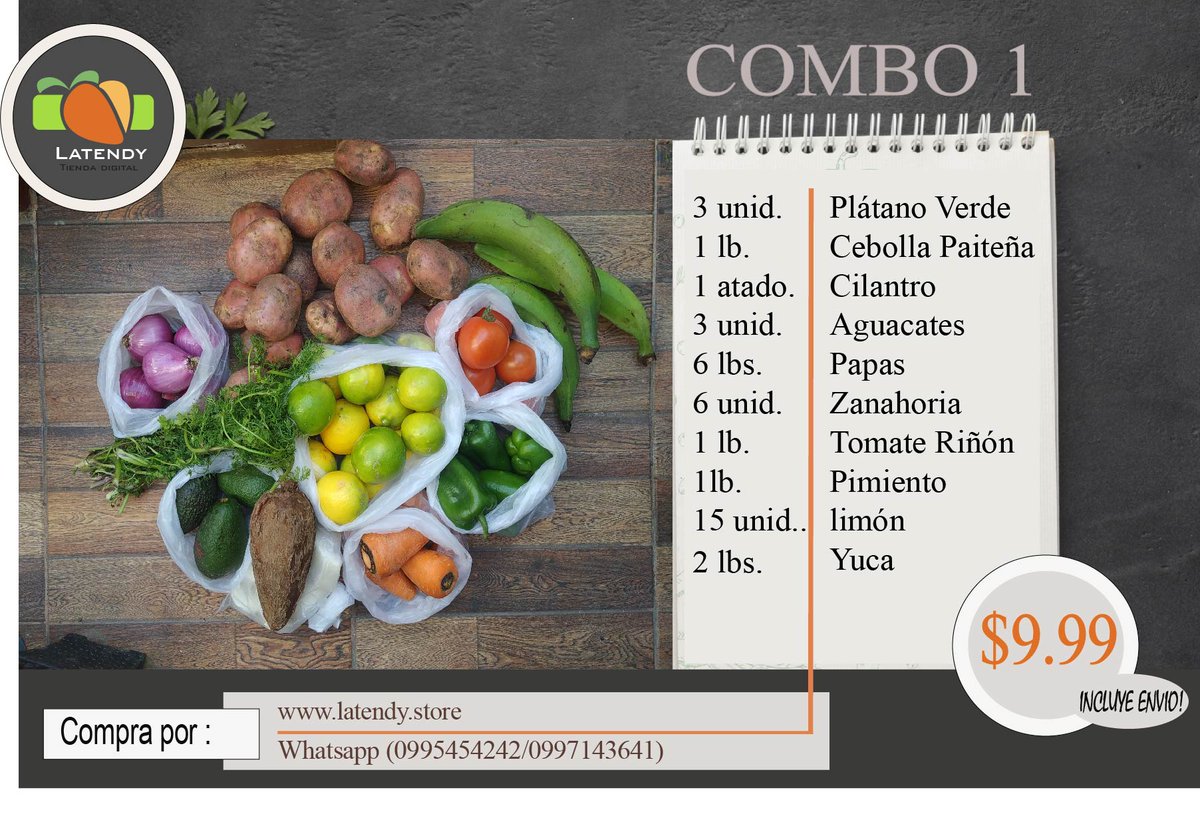 publishec's tweet image. Combo de alimentos, en la comodidad de tu hogar, a $10 tienes legumbres que te servirán para no salir de casa, llámanos al 0995454242 o visita nuestra web. latendy.store