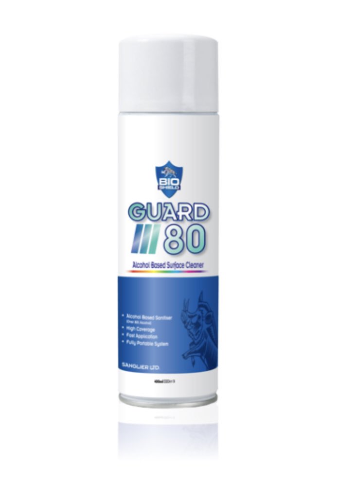 gluesdirect's tweet photo. GluesDirect and proud to announce the Guard 80 Alcohol Based Surface Sanitiser Aerosol Spray.. Really is a one of a kind surface spray with a sweet odour. Visit our website to place an order for immediate despatch:
https://t.co/w28r5gtNWD 
#sanitiser #COVID19 #surfacespray #spray https://t.co/84rL80FSZt