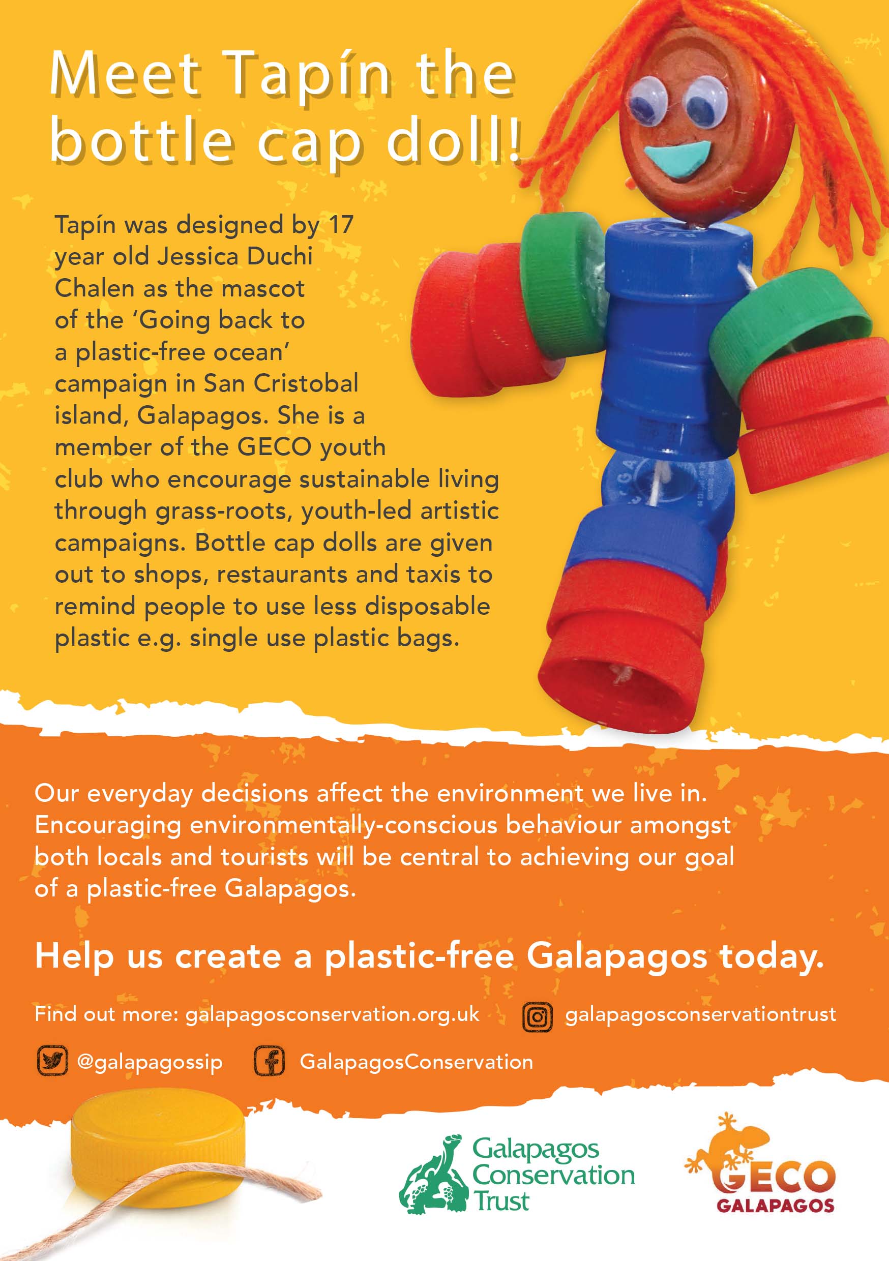 eri on X Fantastic story from Jen Jones galapagossip about bottle cap dolls made by a local youth group to help create a plastic free Galapagos https t FL7TEFuLlO plasticpollutionfreegalapagos plas...