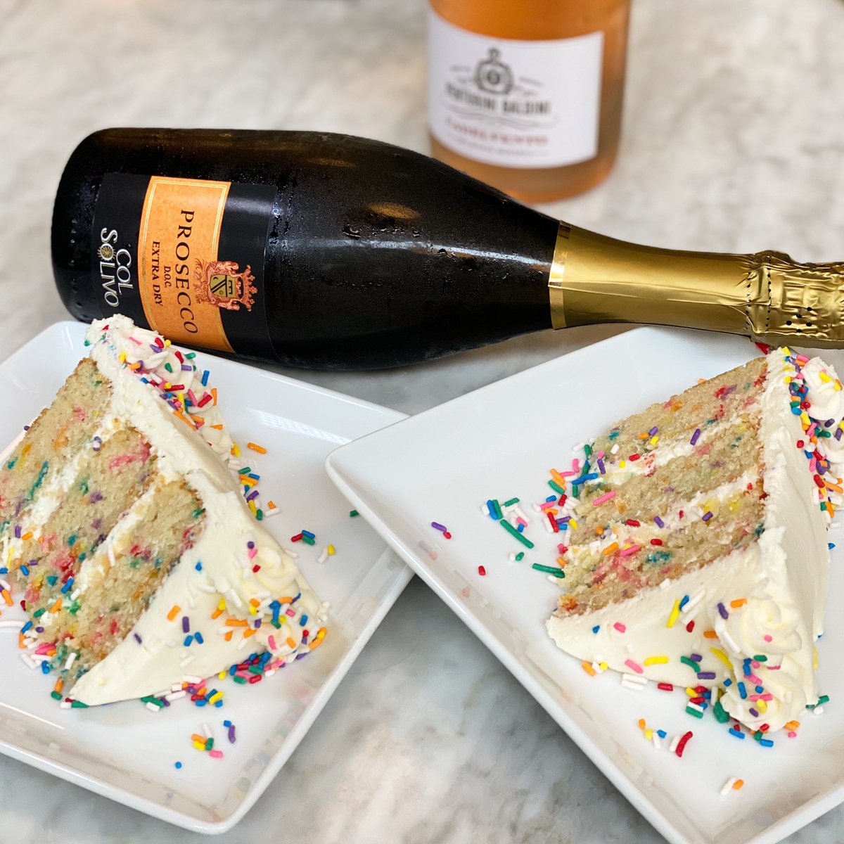 BittersweetRal's tweet photo. 🥳 NEW DELUXE BUBBLES & CAKE SPECIAL!! 🎉 Available only Fri, Sat & Sun—you get 2 slices of funfetti cake and a bottle of prosecco OR rosé bubbles—your choice, $40 ❤️ Call ahead and we’ll have ready for you: 919-977-3829 #bubblesandcake #thanksforsupportingus #cakehouseparty https://t.co/sadix0HVsc