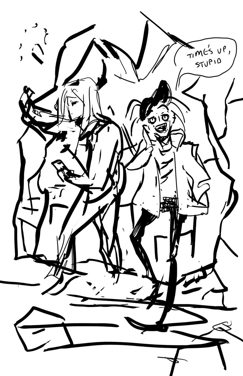 sketching my favorite criminals/best friends from my comic pitch 