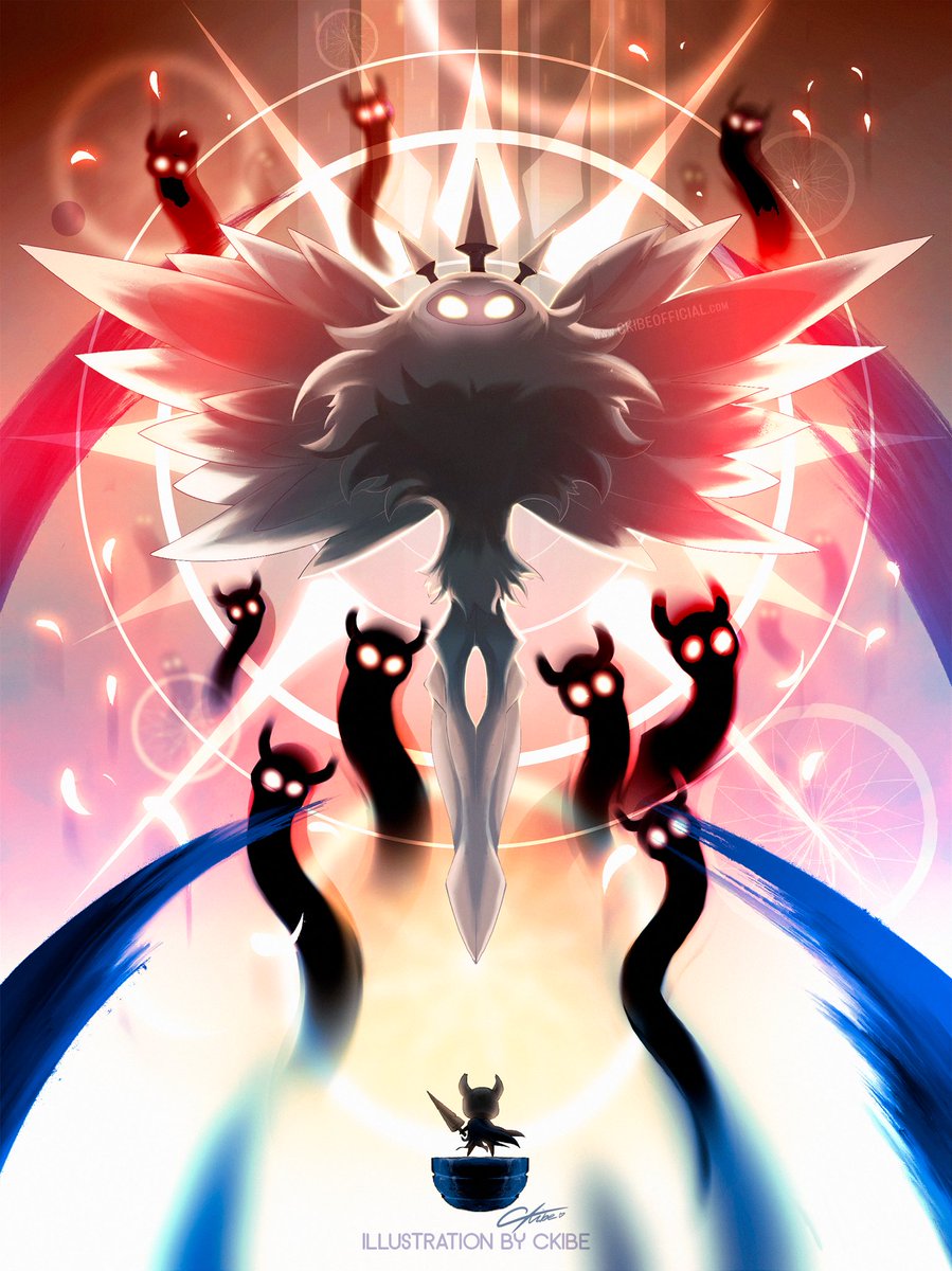 "The light that screams out from the eyes of this dead Kingdom. What is the source? I suppose mere mortals like myself will never understand" The Radiance Fanart, from Hollow Knight .Do you like her? 🤍