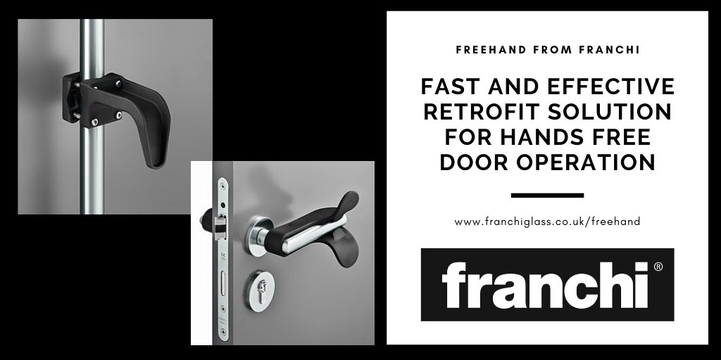 1.Making a building touch-free is a headache for #facilitiesmanagers reopening offices factories, schools & retail spaces. Our #FreeHand Solutions are the answer: the easy quick & effective way to convert a door to hands-free operation. Order at franchiglass.co.uk/freehand 
#COVID19