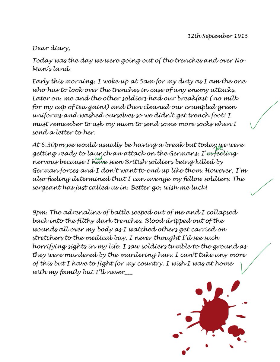 walton_primary's tweet image. Foxes have written some great diaries as World War One soldiers! @Cornerstonesedu #FallenFields #homelearninguk