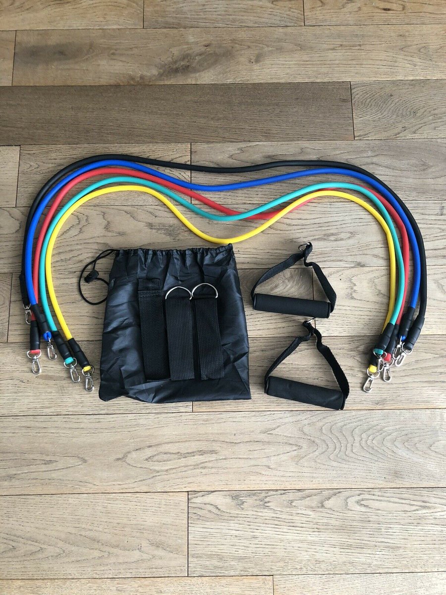 nkdgroup1's tweet photo. 11 Pieces Resistance Bands Workout Tubes Set - Multicoloured, UK Stock https://t.co/xULLlGnw7c #gym #homeexercise #resistancebands #bands #exercise #homegym #bicepworkout #bicep #tricep #armworkout https://t.co/NugDdfWMue