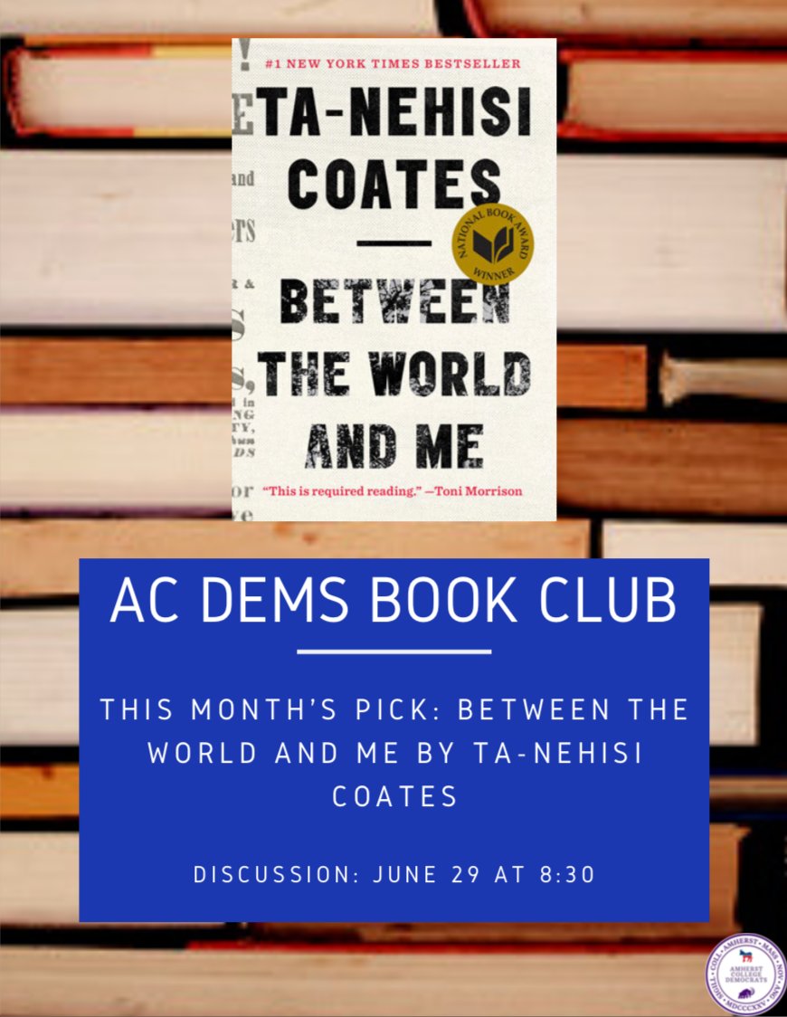 amherstcolldems's tweet photo. Our first book club meeting is just over two weeks away! Let's get reading #bookgirlsummer https://t.co/vDM8a9tk7D