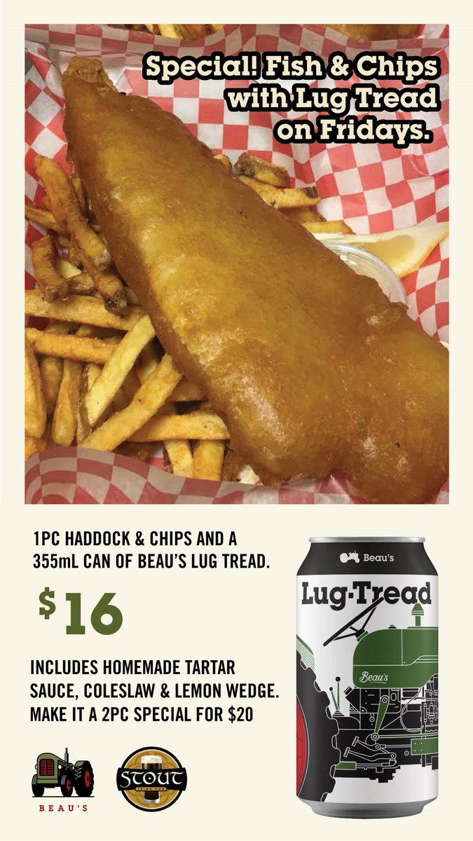 StoutIrishPubTO's tweet photo. Haddock &amp; Chips Friday! #cabbagetown #craftbeer #beertogo #takeout with @beausallnatural #beauslugtread https://t.co/koQTjudcOP