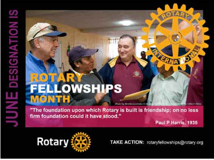 June is Rotary Fellowships Month! Our Rotary Club is still meeting remotely via Zoom, so if you are interested in joining one of our upcoming Rotary Meetings - please send us a message here! 
#SLORotary #RotaryConnects #ServiceAboveSelf #RotaryInternational