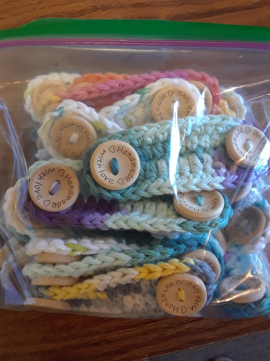 kwcounselling's tweet photo. As we look forward to eventually working in our building again, we are grateful to Jodi from the CaremongeringKW group for creating these "ear savers" for our staff to wear with their masks. Thank you!

For the moment, we are only doing phone/video counselling. Call 519.884.0000. https://t.co/ojXWR1HmKb