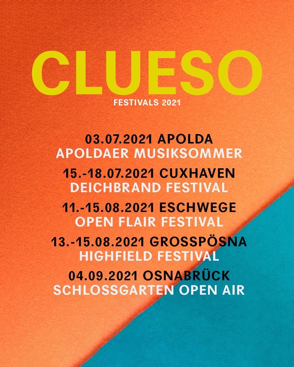 Alle Sommertermine für 2020 mussten leider abgesagt werden. Aber zum Glück können wir 2021 einige davon nachholen und wir fiebern schon darauf hin!
Bei eurem Ticketanbieter bekommt ihr Informationen darüber, wie und ob diese aufs nächste Jahr umgeschrieben werden können.