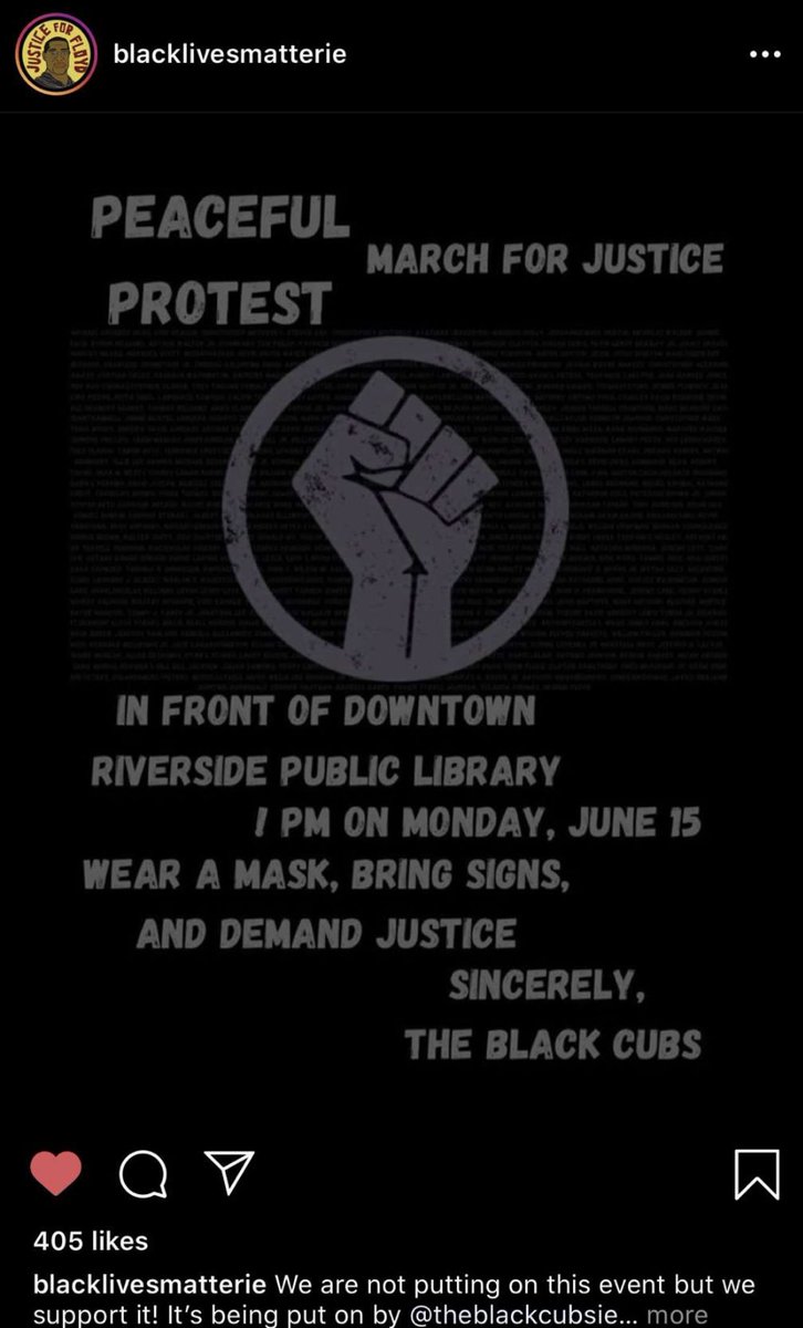 suziiiiim's tweet photo. RIVERSIDE!!!! BACK AT IT DOWNTOWN!!! #riversideprotest #Riverside #blmie #blm https://t.co/2XX2A3LOFh