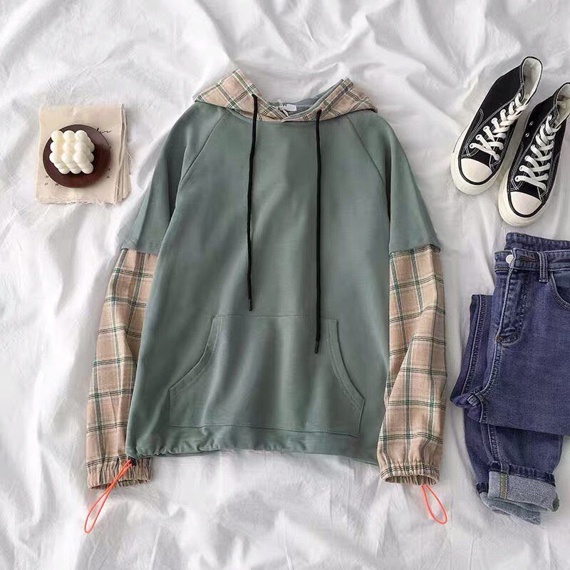 GirlsstuffB's tweet image. Fake 2 pcs hoodie ✨⁣⁣
$23
length 63 bust 110 sleeve 71cm