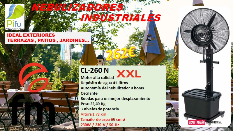 ¿Quieres refrescar grandes superficies al aire libre? En #Pifuclimatizacion tenemos en oferta la soluciones de climatización adaptándonos a tus necesidades al mejor precio. Solicite información en nuestra web pifuclimatizacion.es