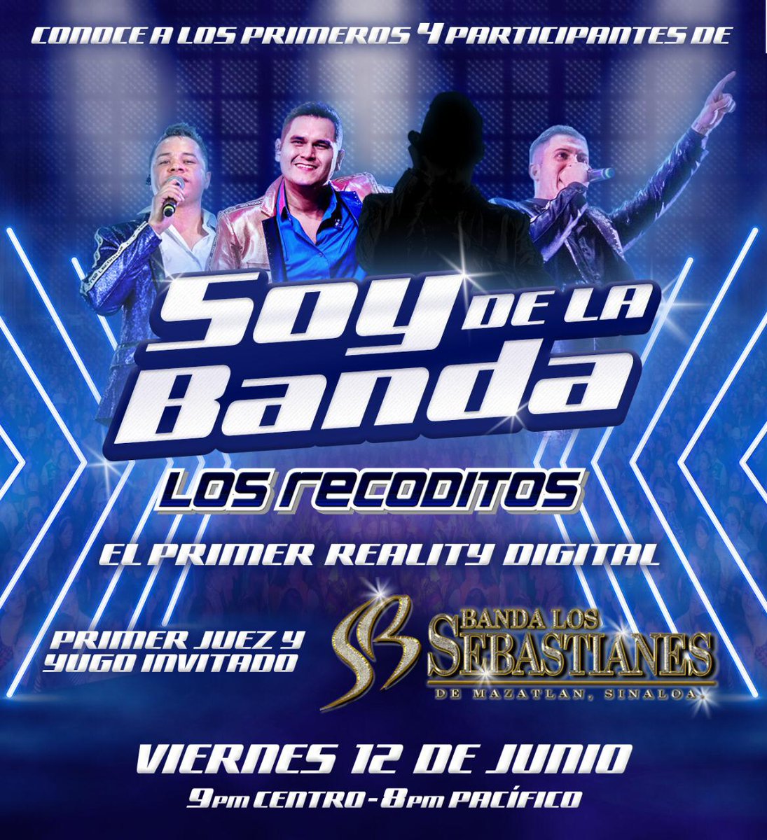 RecoditosPROMO's tweet photo. Esta noche conoce a los primeros 4 participantes del primer reality digital #SoyDeLaBanda de @BANDARECODITOSS en donde tendran como invitados a @sebastianes https://t.co/DYEQhbxiM9