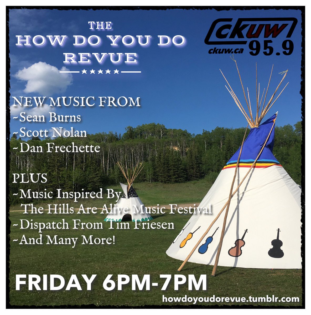 Chock-full program of music today on @ckuw!

New music from @seanburns83, @ScottNolan5, @frechettesongs...

Also, an inspired set from The Hills Are Alive Music Festival in Alberta that should be happening right now. JJ Guy, @DanielgGervais, @PattiKusturok and more!