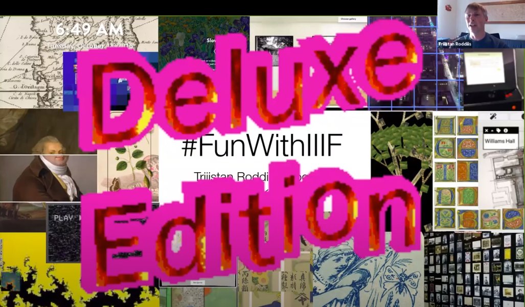 tristan_roddis's tweet photo. The full video of Fun With IIIF 2020 is now online!:
https://t.co/7f8Sv96vCW
Or see the slides!:
https://t.co/zv5gNqICu8
Many thanks to co-presenters!:
@qmins
@bla222
@workergnome
@mejackreed
@jeffssteward
@superbland
@mjkls
@mikeapps
@niqui_o
#IIIF #FunWithIIIF #Deluxe https://t.co/HyUDxmu97z