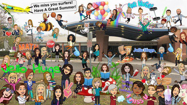 A ☀️summer postcard from our Malibu staff to our beloved Surfers🏄🏽‍♀️🏄🏽‍♂️🏄🏿🏄🏻‍♀️.  Have a wonderful summer and keep learning! #VBAlwaysLearning #MESwim2gether