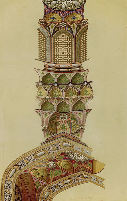 Details of dome by Pascal Coste is a painting by "Hasht Behesht".