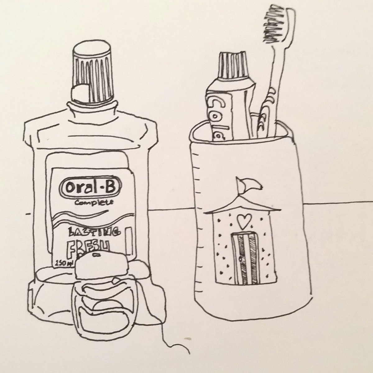 Time for teeth. I love doing these line drawings so much now that any subject is fair game! Day 57/100 #the100dayproject #100daysoflinedrawing

 #linedrawing #pendrawing #penandink #adrawingaday #drawingfromlife
 #dailydrawing #thedailysketch  #sketchbook #drawdaily