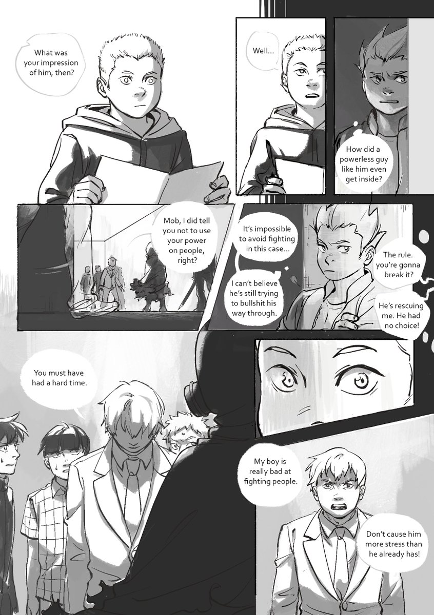 catching up (1-4/8)
a shou + seri (+reigen, and other things) comic that i spent too long on. 