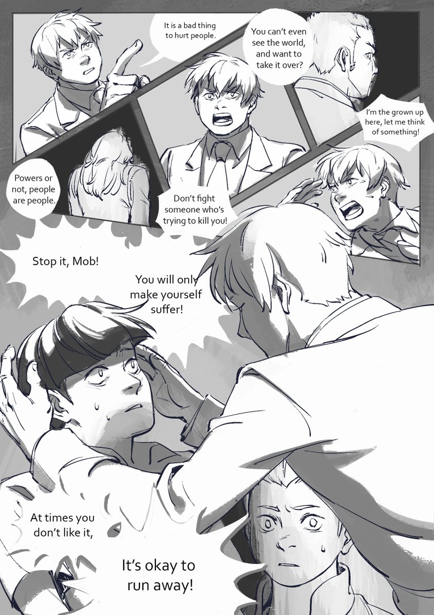 catching up (1-4/8)
a shou + seri (+reigen, and other things) comic that i spent too long on. 