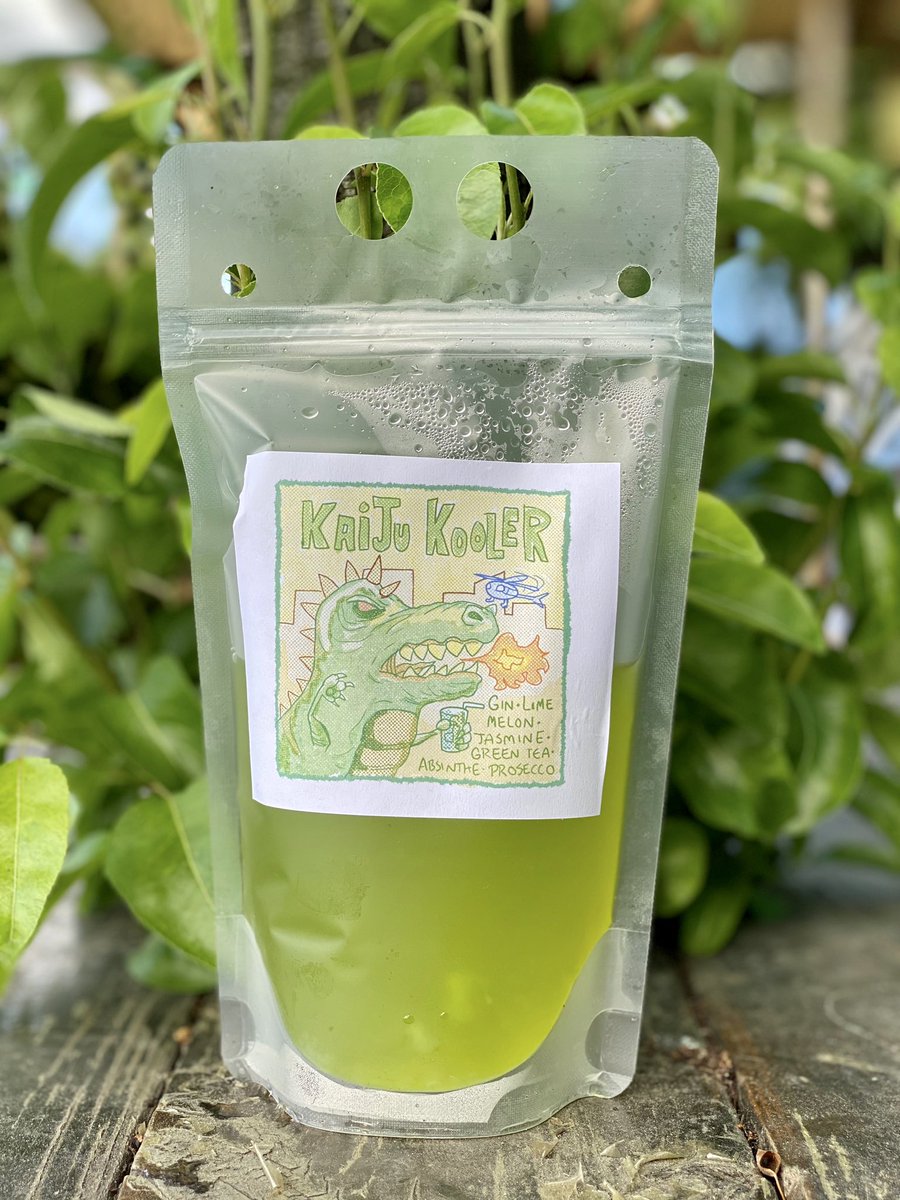 forrestpointbk's tweet photo. We’re back with to-go pouches and batched cocktails today through Sunday, 3pm to 8pm. 🐲🔥 Proceeds will be going to INBOUND NYC which provides protesters with safety essentials. https://t.co/AxMwPKKoQ5